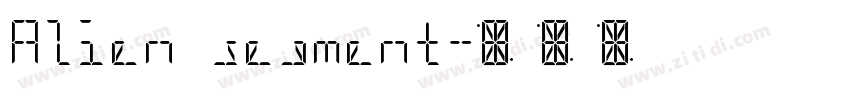 Alien segment字体转换
